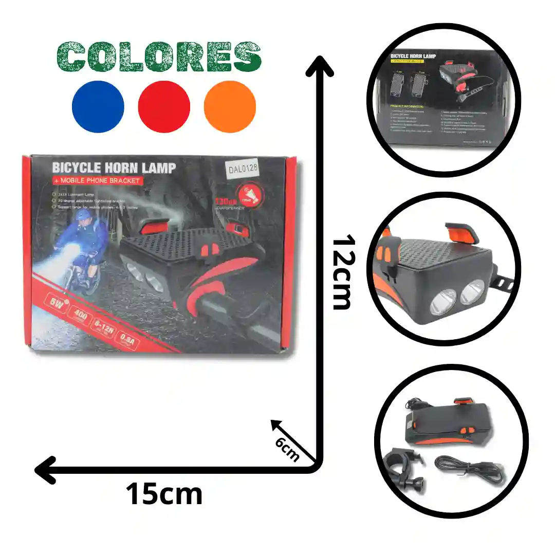 LINTERNA BICICLETA POWERBANK DR2398 DAL0128-01 LINTERNA BICICLETA POWERBANK DR2398 DAL0128 - Imagen 1