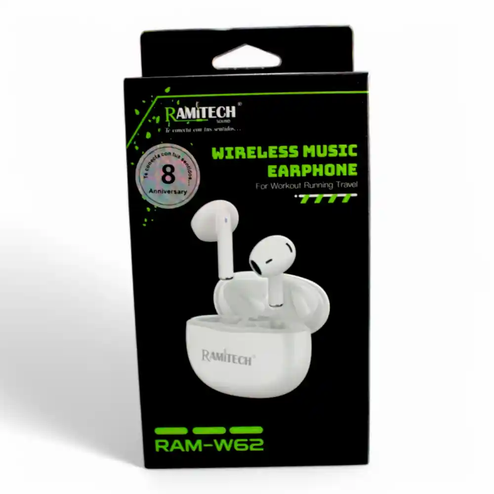 Audífono Bluetooth Ramitech Ram-W62-02 AUDÍFONO BLUETOOTH RAMITECH RAM-W62 - Imagen 1