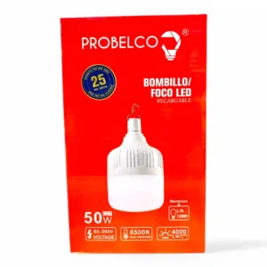 BOMBILLO PROBELCO RECARGABLE 50W GL-026C (BOX X50)