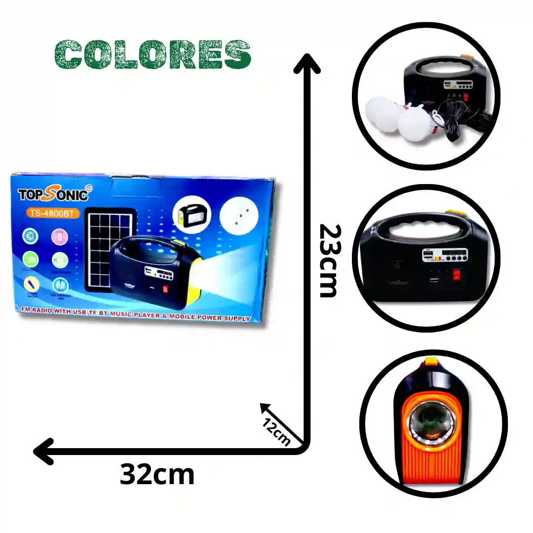 PLANTA SOLAR TOP SONIC TS-4800BT-01 PLANTA SOLAR TOP SONIC TS-4800BT - Imagen 1