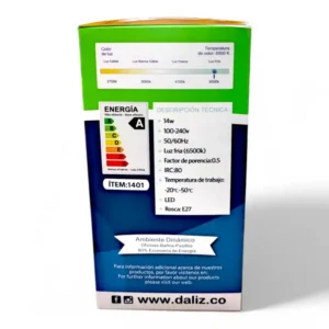 BOMBILLO DALIZ 14W 1401 (BOX X100) - Imagen 3