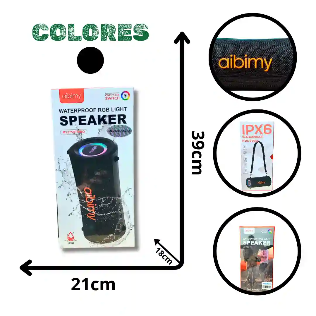 PARLANTE RGB CON MANIJA MY275BT-PRO-01 PARLANTE RGB CON MANIJA MY275BT-PRO - Imagen 1
