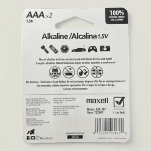 PILA MAXELL ALKALINA AAA X2 LR03-1BP - Imagen 2