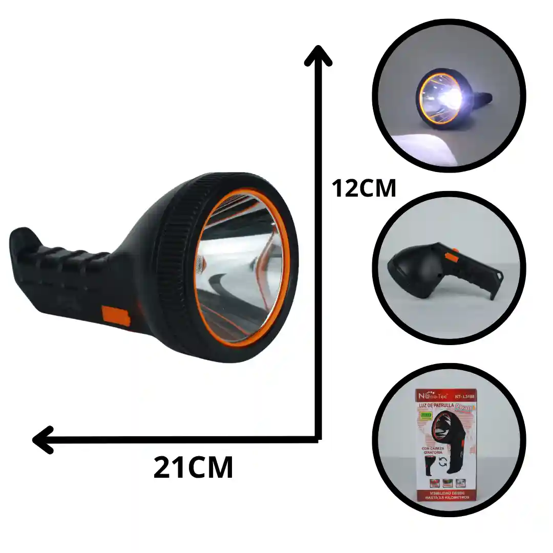 LINTERNA NANOTEC NT-L3188-03 LINTERNA NANOTEC NT-L3188 (BOX X60) - Imagen 1