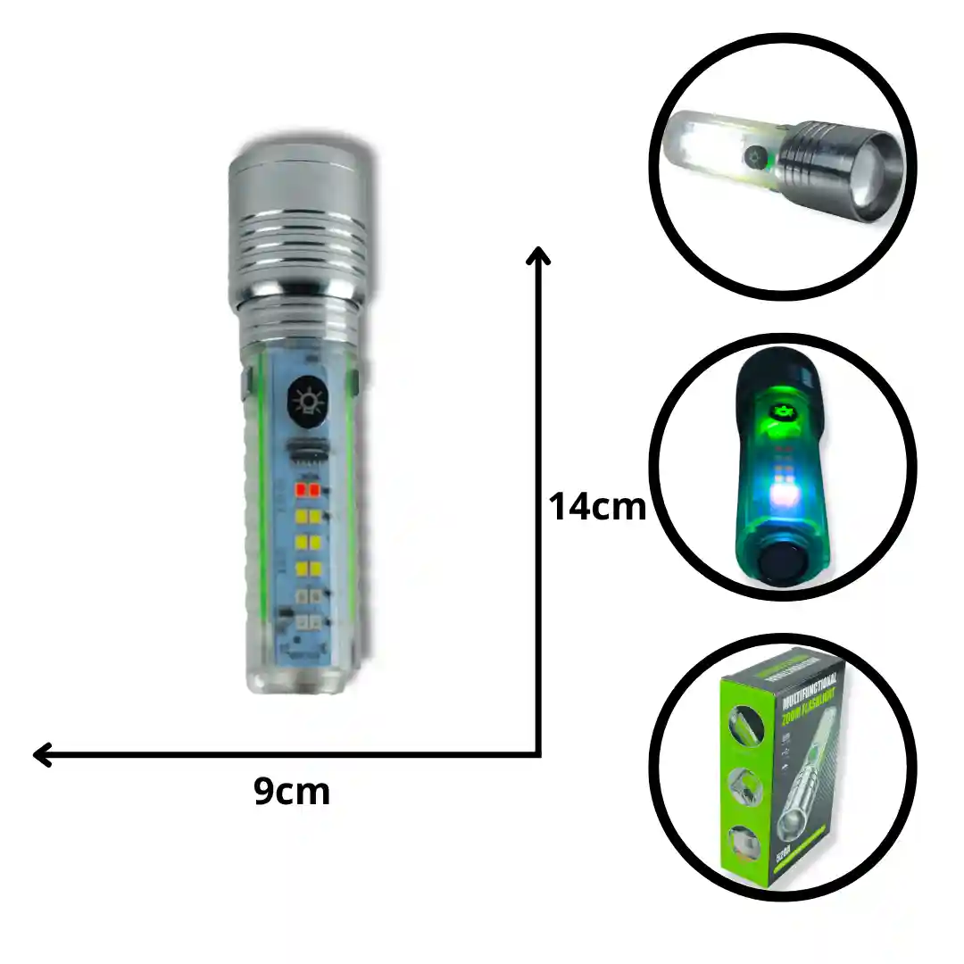 LINTERNA TRANSPARENTE ZOOM 520A-01 LINTERNA TRANSPARENTE ZOOM 520A (BOX X120) - Imagen 1