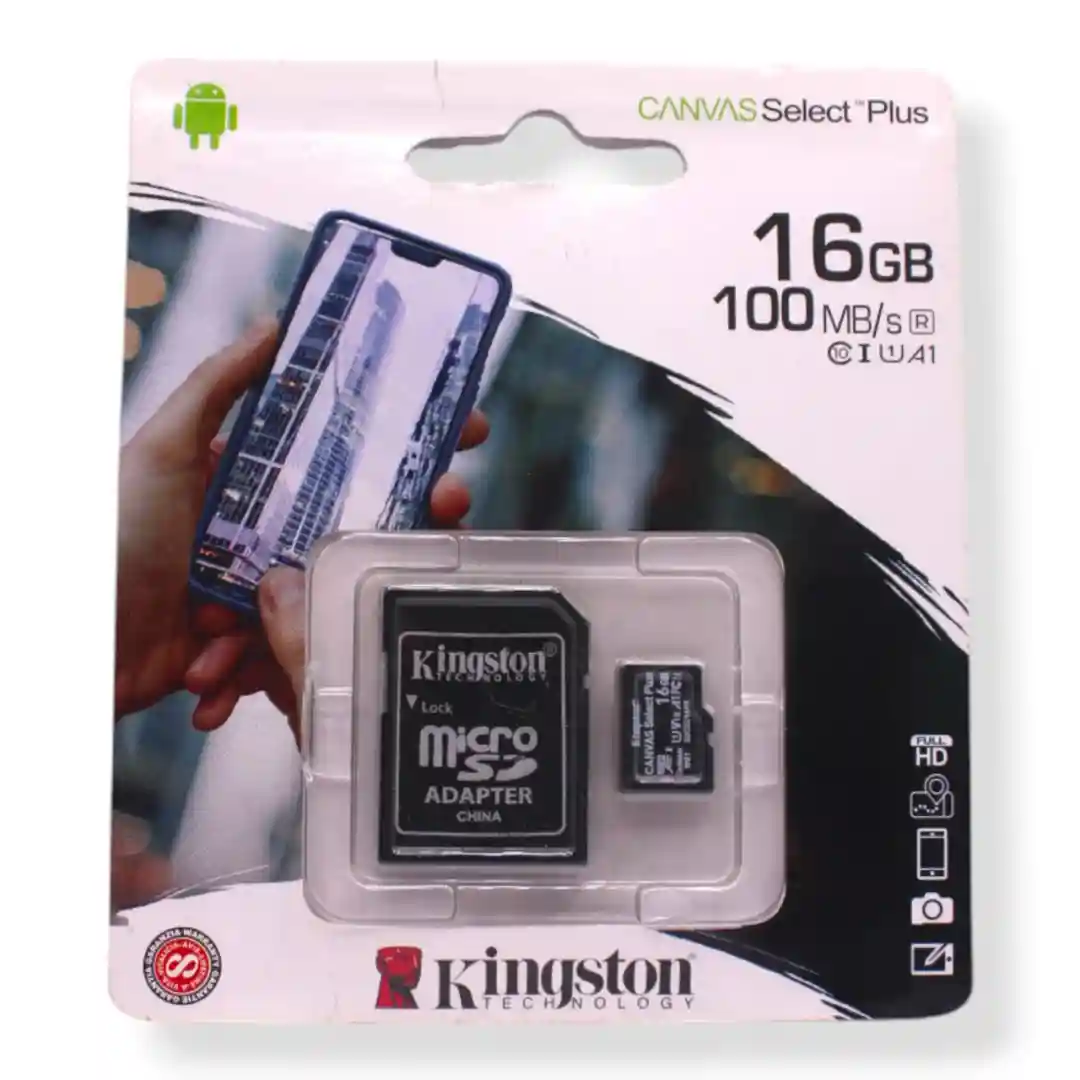 MEMORIA MICRO SD 16GB CANVAS KINGSTON SDCS216GB-01 MEMORIA MICRO SD 16GB CANVAS KINGSTON SDCS2/16GB - Imagen 1