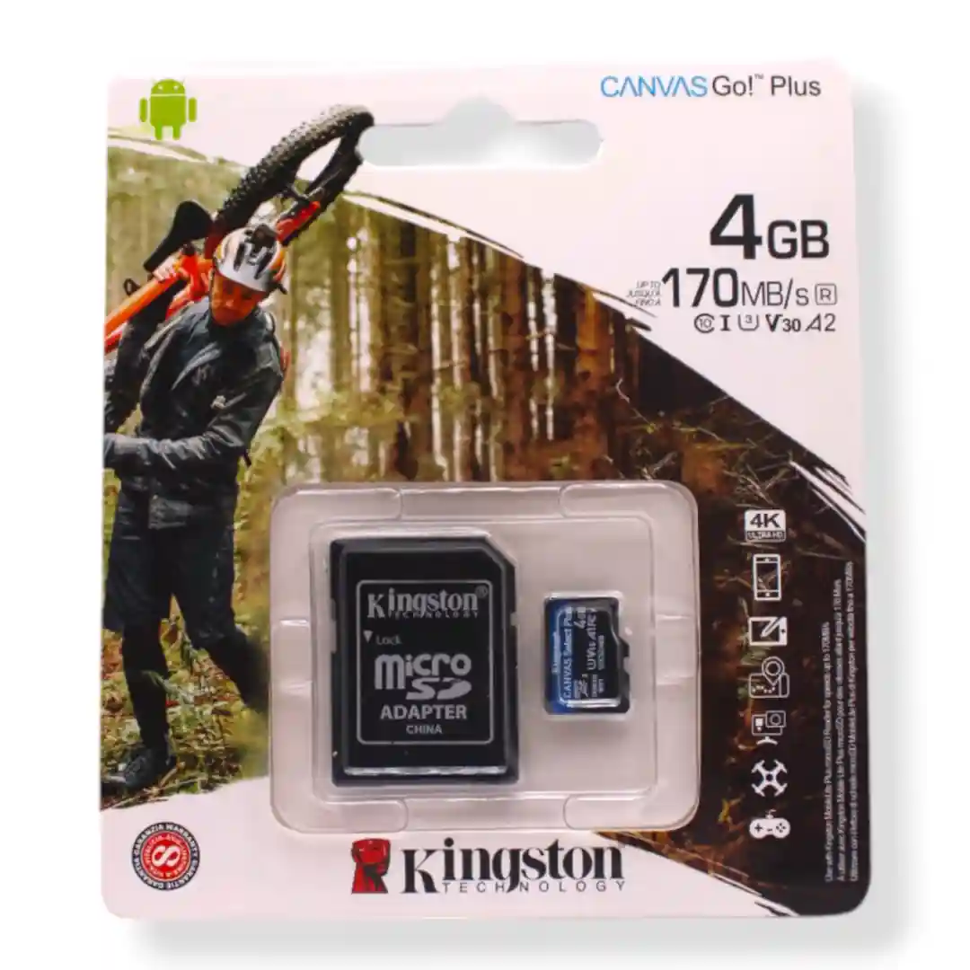 MEMORIA MICRO SD 4GB CANVAS KINGSTON SDCS24GB-01 MEMORIA MICRO SD 4GB CANVAS KINGSTON SDCS24GB - Imagen 1