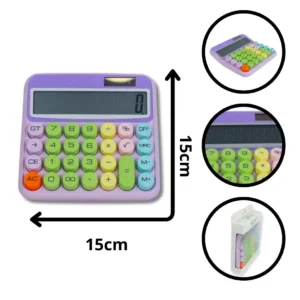 CALCULADORA COLORES PASTEL DX-8866 (BOX X80)