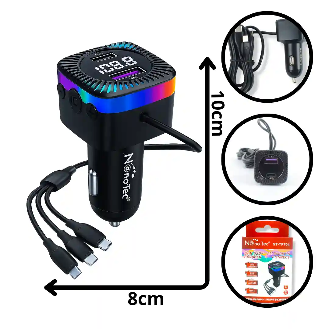 CARGADOR DE CARRO NANOTEC NT-TF704-01 CARGADOR DE CARRO NANOTEC NT-TF704 (BOX X100) - Imagen 1