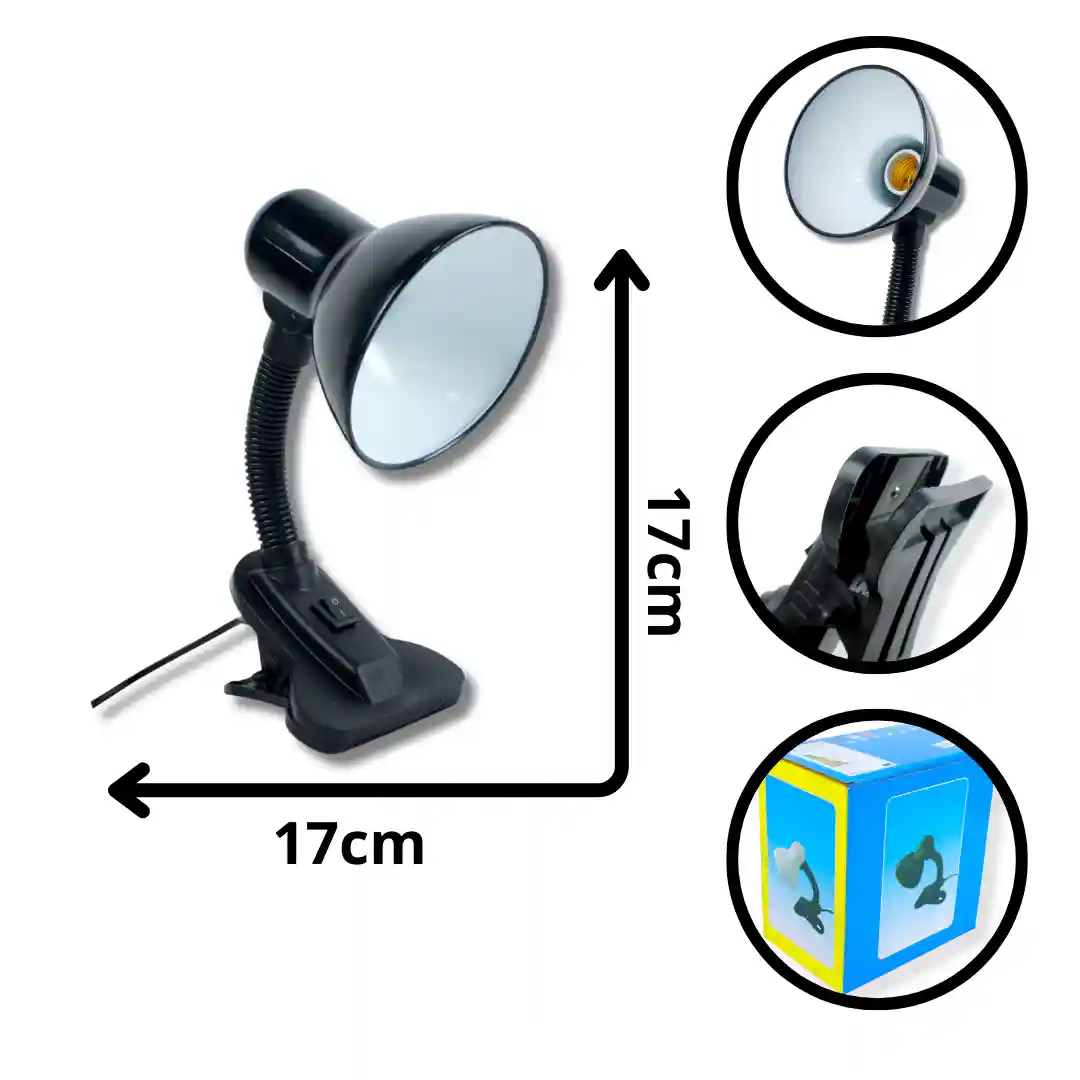 LÁMPARA ESCRITORIO GANCHO KE-44-04 LÁMPARA ESCRITORIO GANCHO KE-44 (BOX X50) - Imagen 1