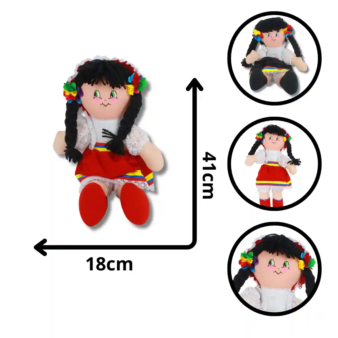 MUÑECA DE TRAPO COLOMBIANITA-04 MUÑECA DE TRAPO COLOMBIANITA - Imagen 1