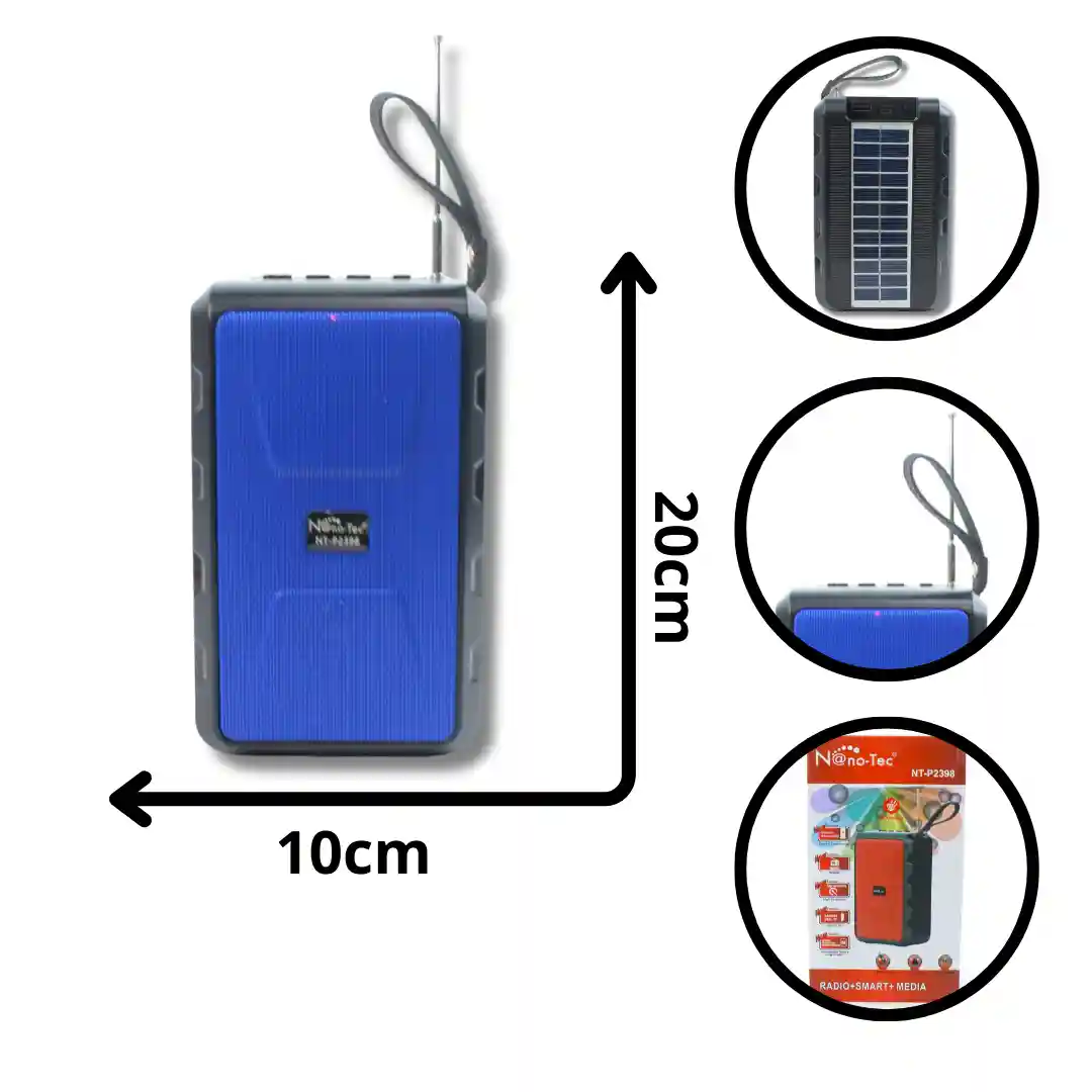 PARLANTE NANOTEC SOLAR NT-P2398-05 PARLANTE NANOTEC SOLAR NT-P2398 - Imagen 1