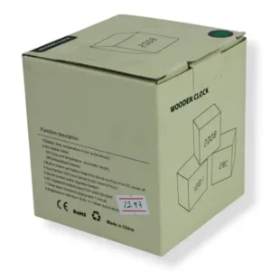 RELOJ CUBO MADERA WOODEN CLOCK 1293 - Imagen 2