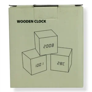 RELOJ CUBO MADERA WOODEN CLOCK 1293 - Imagen 3