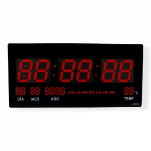 RELOJ DIGITAL DE PARED ROJO JH4622 (BOX X12) - Imagen 3