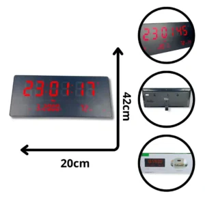 RELOJ ELECTRÓNICO DE PARED JH3608 (BOX X20)