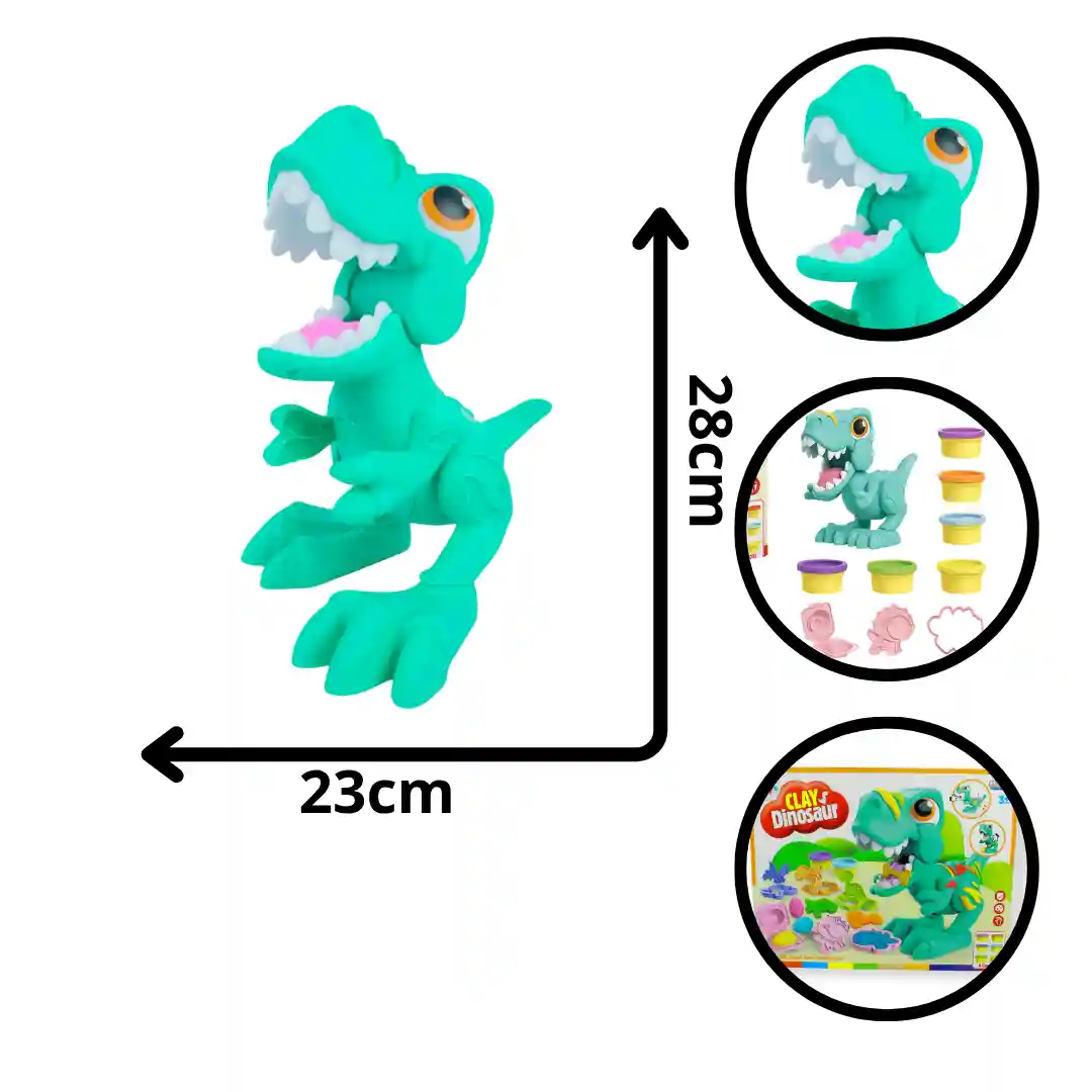 SET DE PLASTILINA DINOSAURIO SM8068-02 SET DE PLASTILINA DINOSAURIO SM8068 - Imagen 1