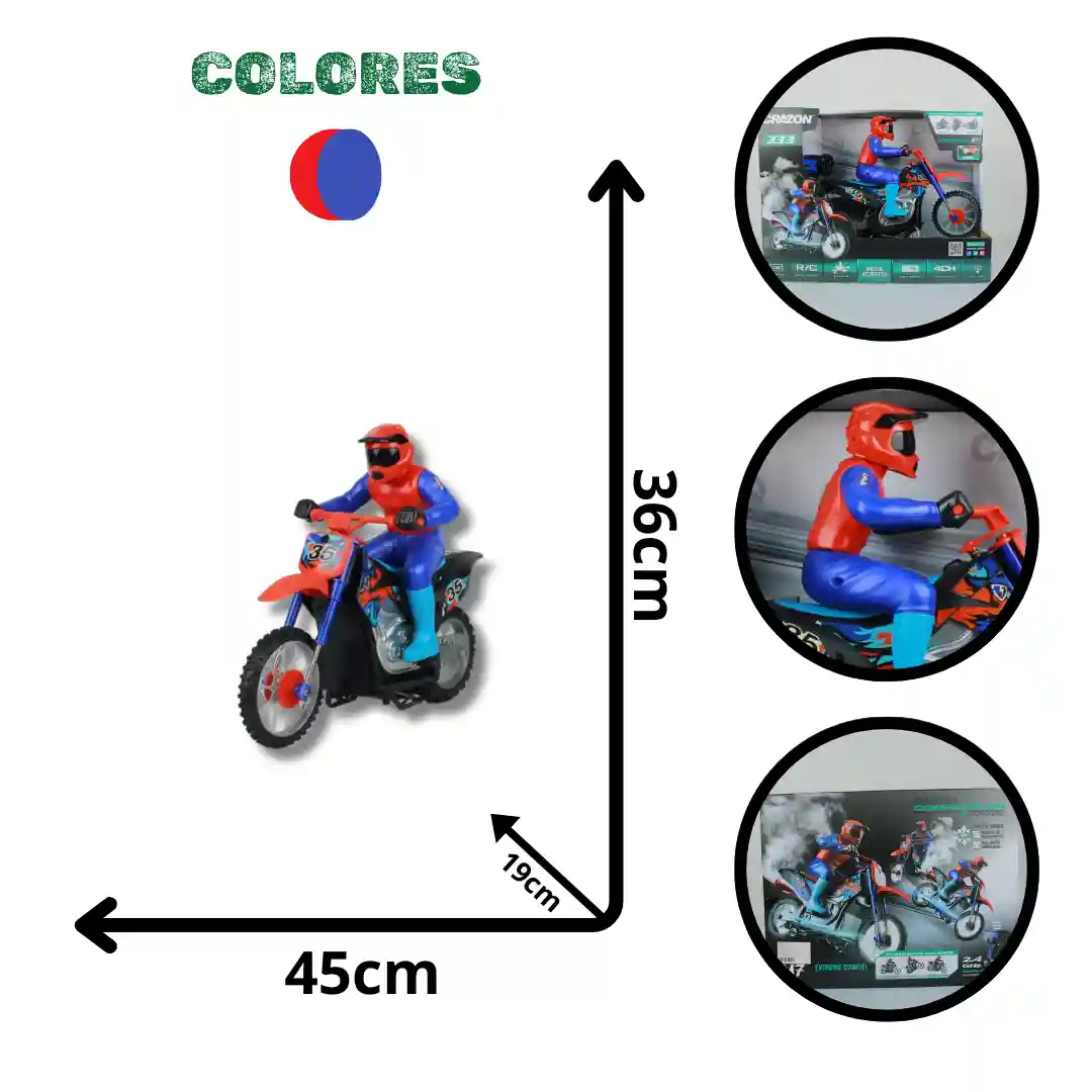 MOTOCROSS CONTROL REMOTO MG40800-04 MOTOCROSS CONTROL REMOTO MG40800 - Imagen 1