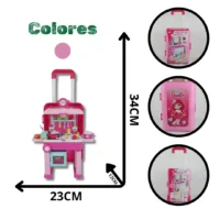 COCINA PARA NIÑA CON RODACHINES 008-921A (BOX X 9)