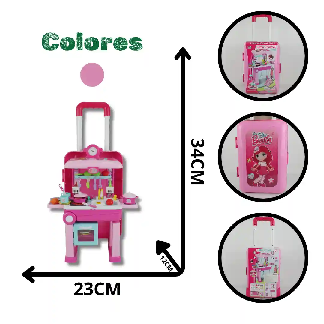 COCINA PARA NIÑA CON RODACHINES 008-921A (BOX X 9)-01 COCINA PARA NIÑA CON RODACHINES 008-921A (BOX X 9) - Imagen 1