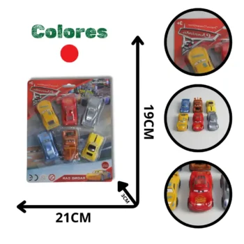 COLECCIÓN DE CARROS CARS METÁLICOS X6 FOX-1624