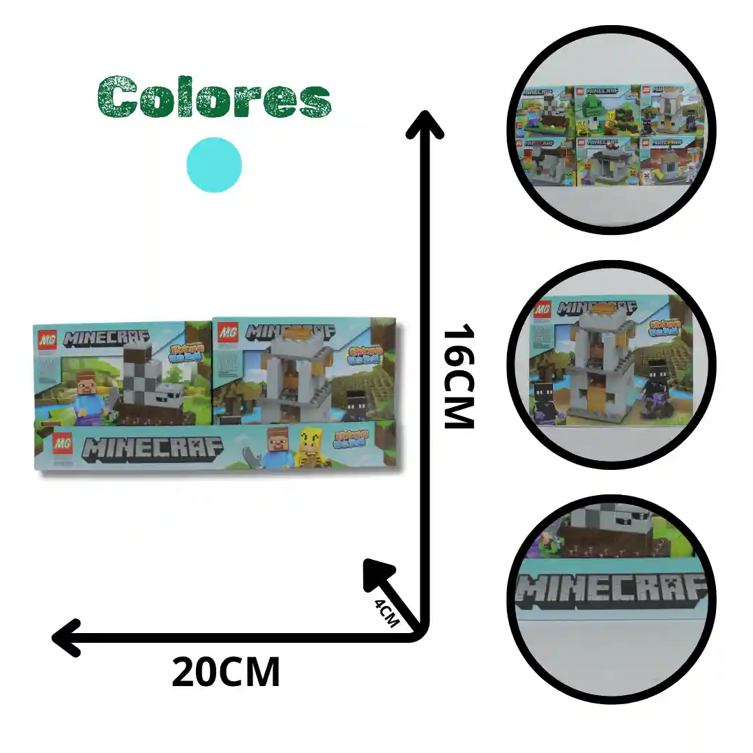 FICHAS PARA ARMAR MINECRAFT PEQ FOX-1731-01 FICHAS PARA ARMAR MINECRAFT PEQ FOX-1731 - Imagen 1