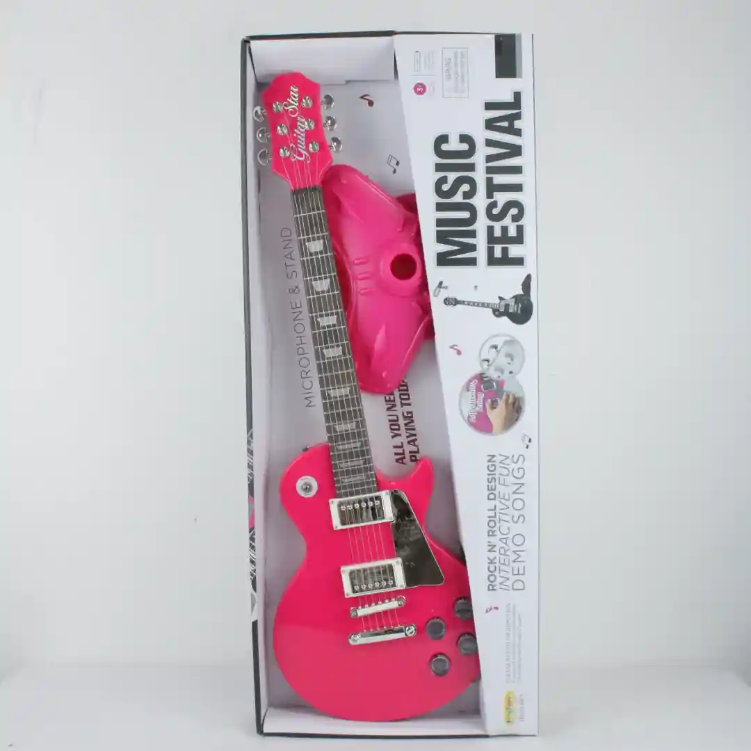 GUITARRA ELÉCTRICA CON MICRÓFONO HK-9178CS (BOX X6)-05 GUITARRA ELÉCTRICA CON MICRÓFONO HK-9178CS (BOX X6) - Imagen 1