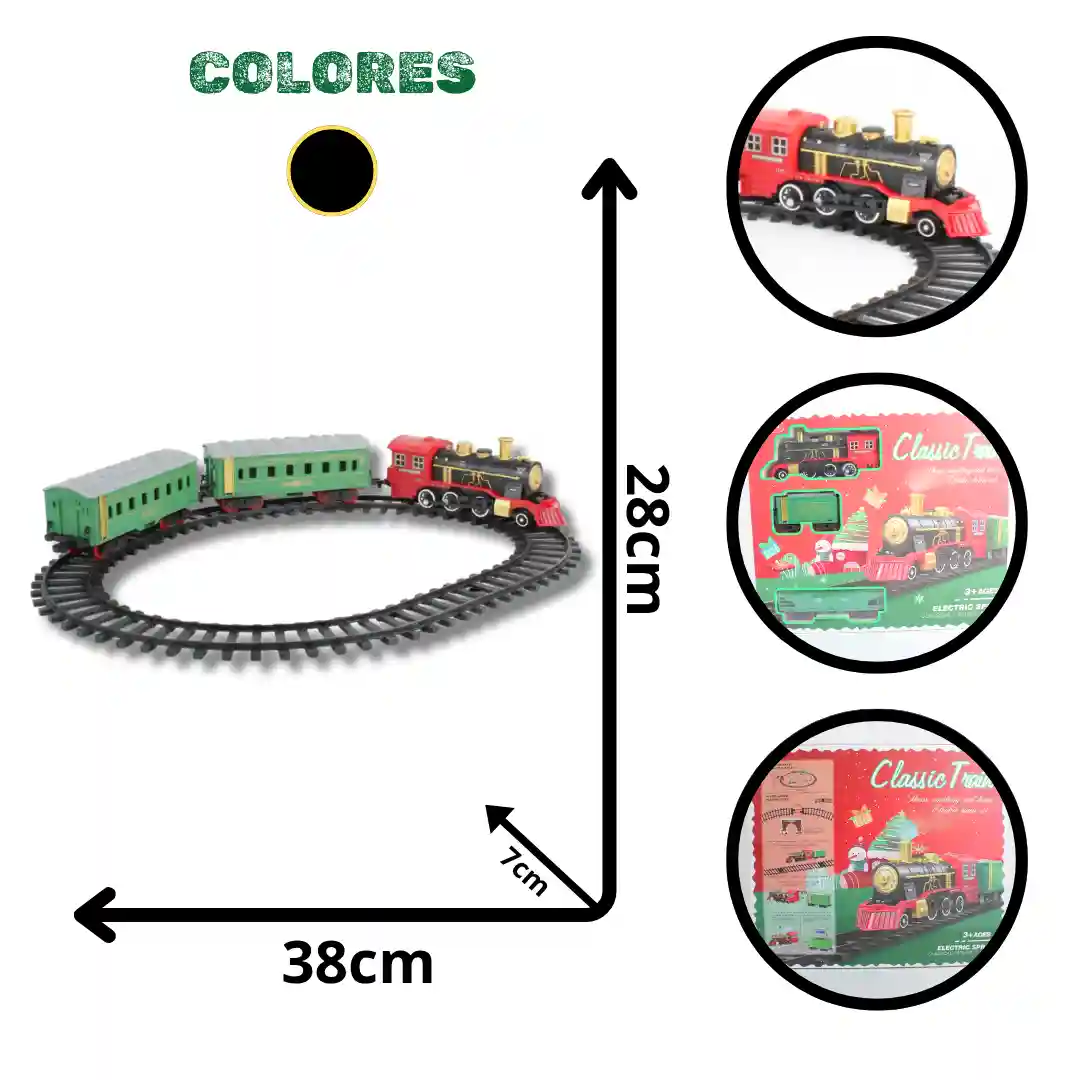TREN NAVIDEÑO RECARGABLE PYE2 (BOX 16)-02 TREN NAVIDEÑO RECARGABLE PYE2 (BOX 16) - Imagen 1
