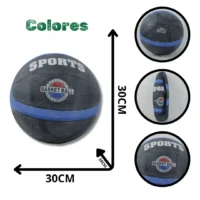 BALÓN BASQUET #7 NEGRO AZUL KE-82 (50)