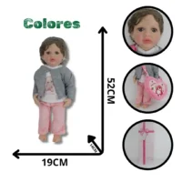 BEBÉ REAL HABLADOR NIÑA KD19908C (BOX X6)