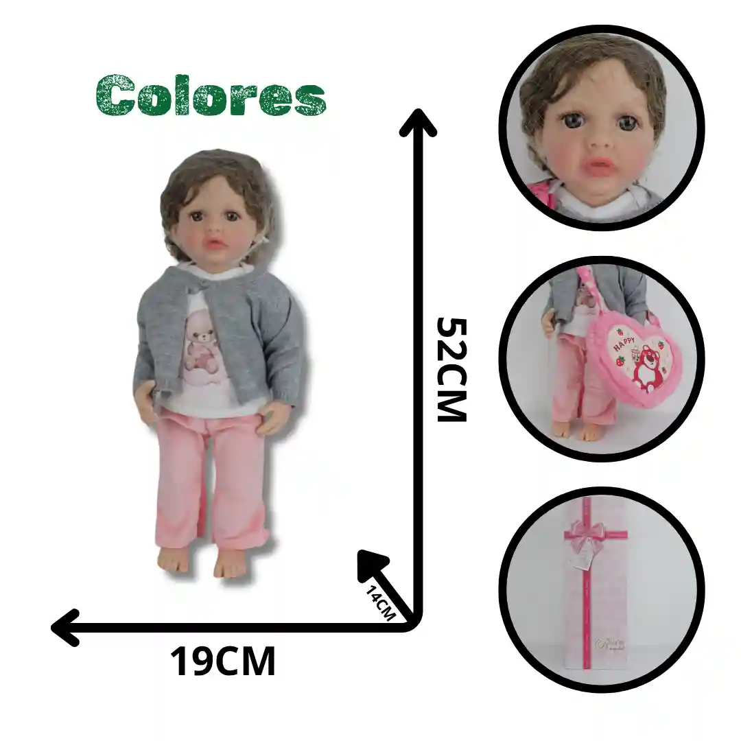 BEBÉ REAL HABLADOR NIÑA KD19908C (BOX X6)-01 BEBÉ REAL HABLADOR NIÑA KD19908C (BOX X6) - Imagen 1