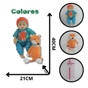 BEBÉ REAL NIÑO KD18907B PELUCHE (BOX X8)