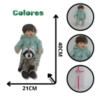 BEBÉ REAL NIÑO KD18935 PELUCHE (BOX X8)