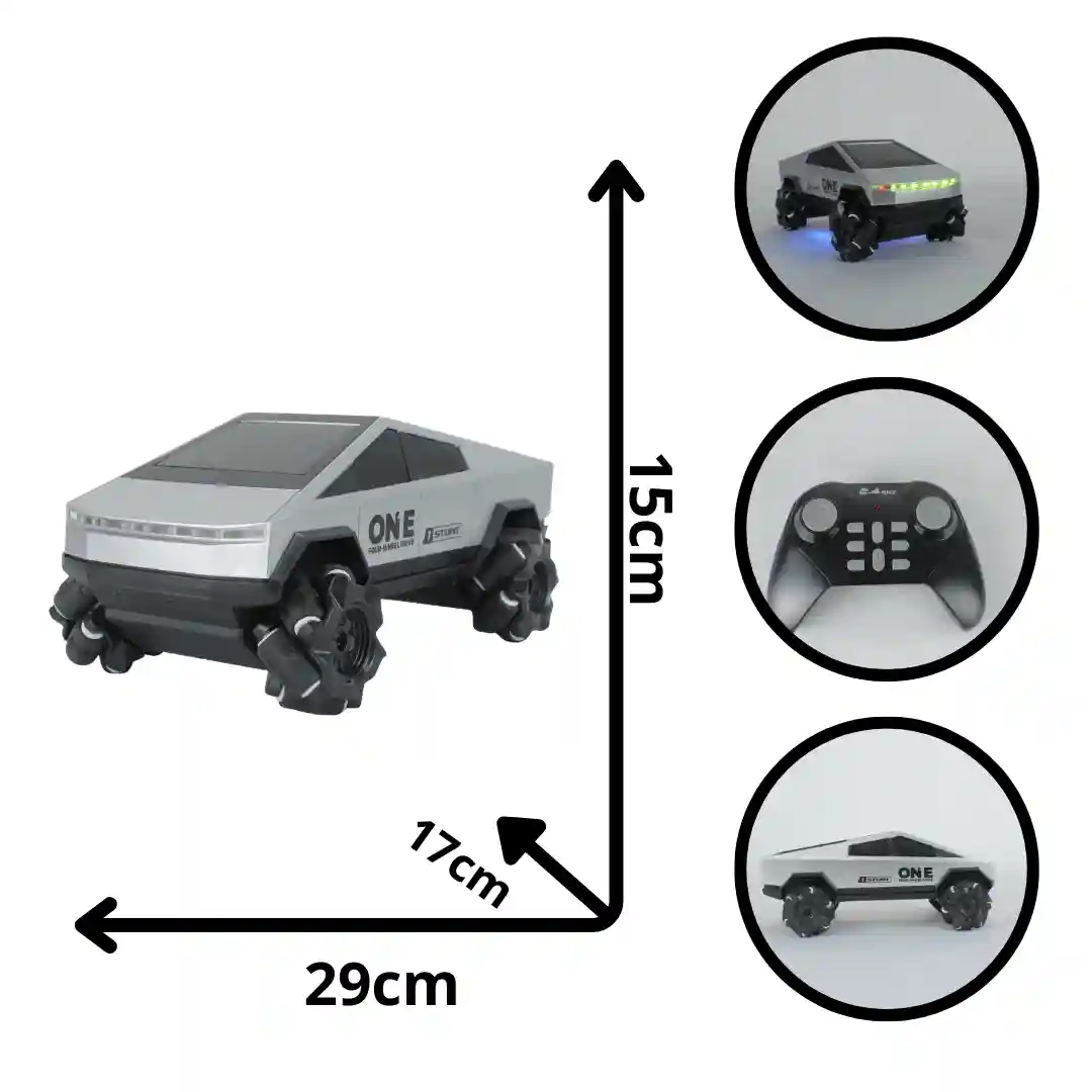 CAMIONETA CYBERTRUCK PLATEADA 898-208 HB-TS28A04 (24)-01 CAMIONETA CYBERTRUCK PLATEADA 898-208 HB-TS28A04 (24) - Imagen 1
