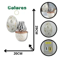 JUEGO CUBIERTO 24 PCS HUEVO KE-38