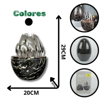 JUEGO CUBIERTO HUEVO 24PCS KE-37