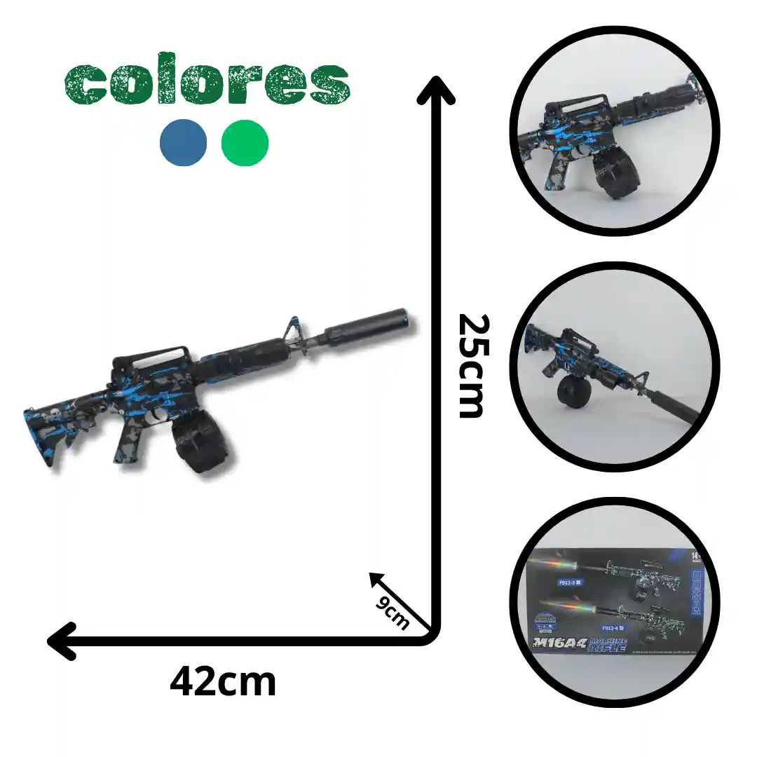 PISTOLA DE HIDROGEL RECARGABLE F912-3 F912-4 (24)-01 PISTOLA DE HIDROGEL RECARGABLE F912-3 F912-4 (24) - Imagen 1
