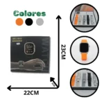 RELOJ INTELIGENTE MK2 MAX CON 4 MANILLAS DE REPUESTO  (50)