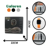 RELOJ INTELIGENTE MK2 MAX CON 4 MANILLAS DE REPUESTO  (50)