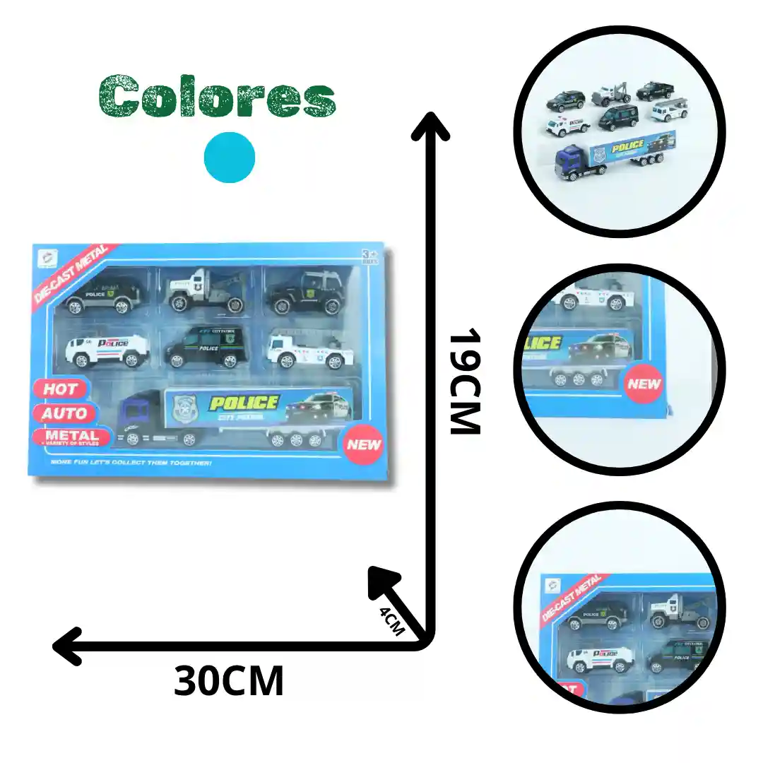 SET DE CARROS METÁLICO 7PCS F110-24 (96)-01 SET DE CARROS METÁLICO 7PCS F110-24 (96) - Imagen 1