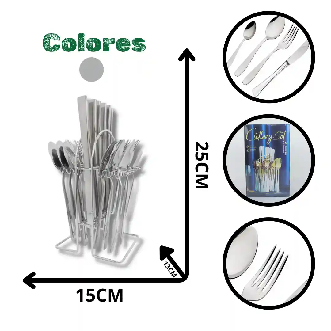 SET DE CUBIERTOS 24 PCS KE-42-02 SET DE CUBIERTOS 24 PCS KE-42 - Imagen 1