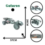 CARRO CONTROL REMOTO NEGRO - AZUL Z108 666-836A  (9)
