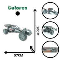 CARRO CONTROL REMOTO NEGRO - AZUL Z108 666-836A  (9)