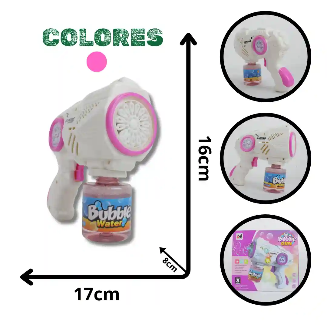 PISTOLA DE BURBUJAS NIÑA 775 1201C (48)-01 PISTOLA DE BURBUJAS NIÑA 775 1201C (48) - Imagen 1