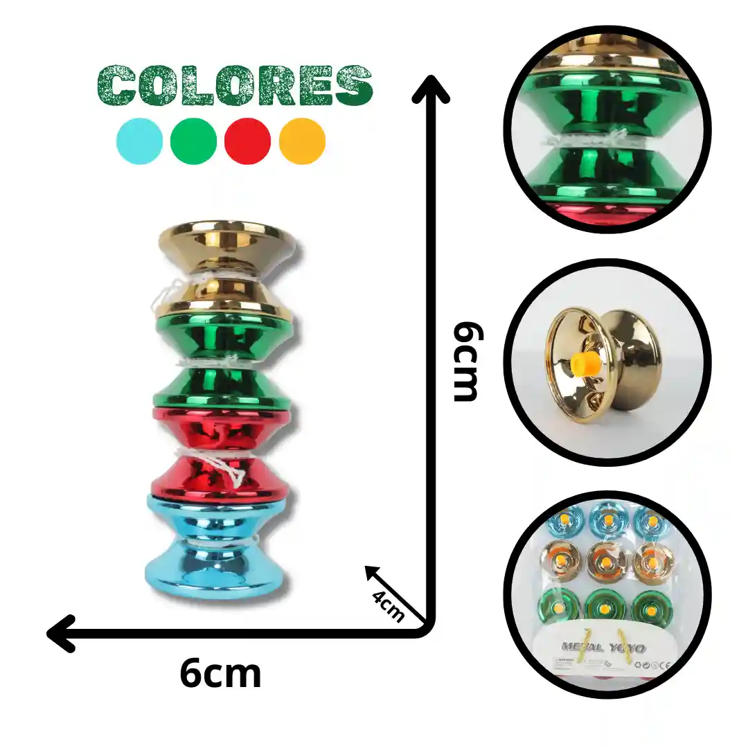 YOYO METÁLICO COLORES MIC-6267 PT9713-01 YOYO METÁLICO COLORES MIC-6267 PT9713 - Imagen 1