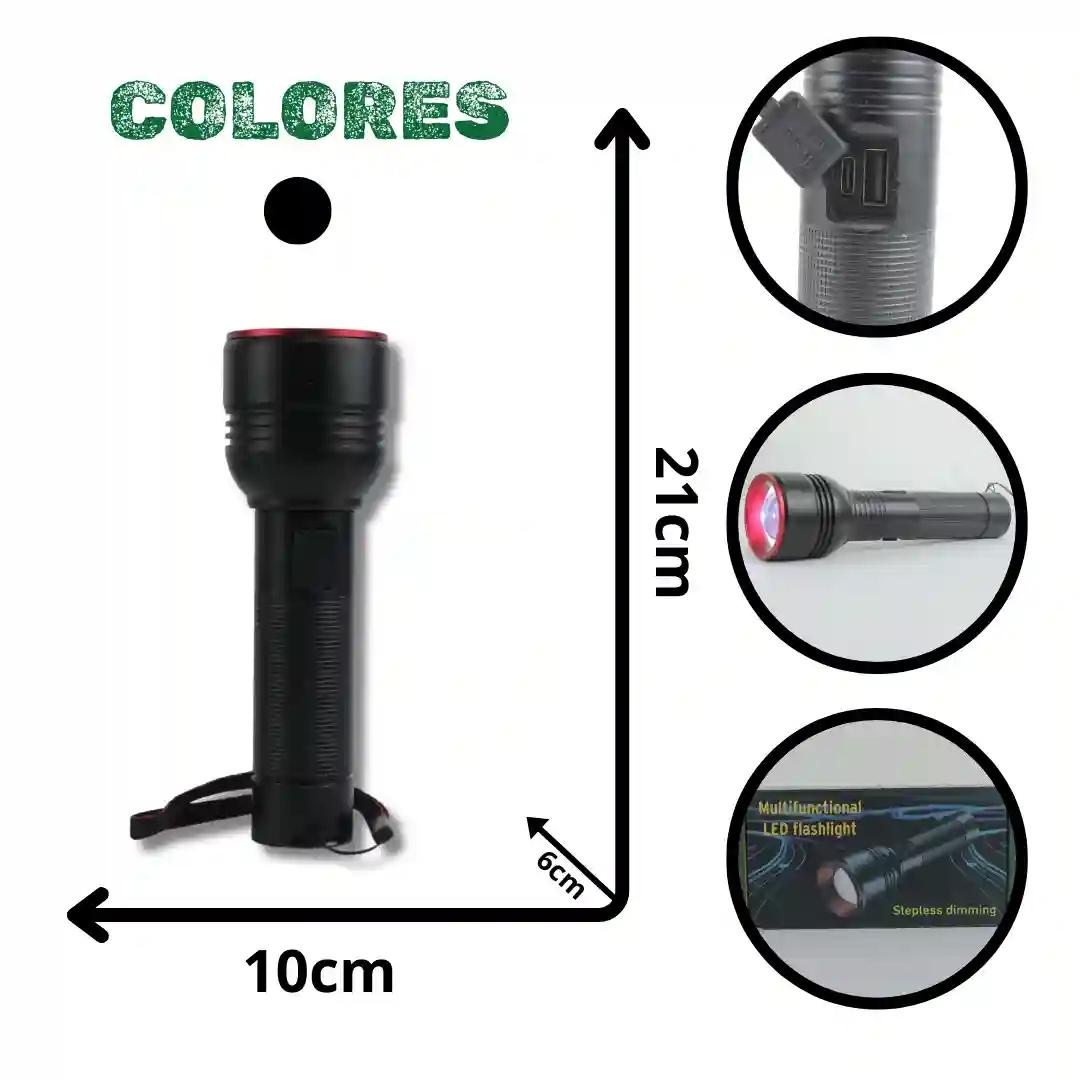 LINTERNA STEPLESS DIMMING W913-01 LINTERNA STEPLESS DIMMING W913 - Imagen 1