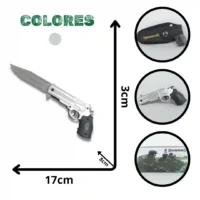 NAVAJA EN FORMA DE PISTOLA ESTUCHE NEGRO 334