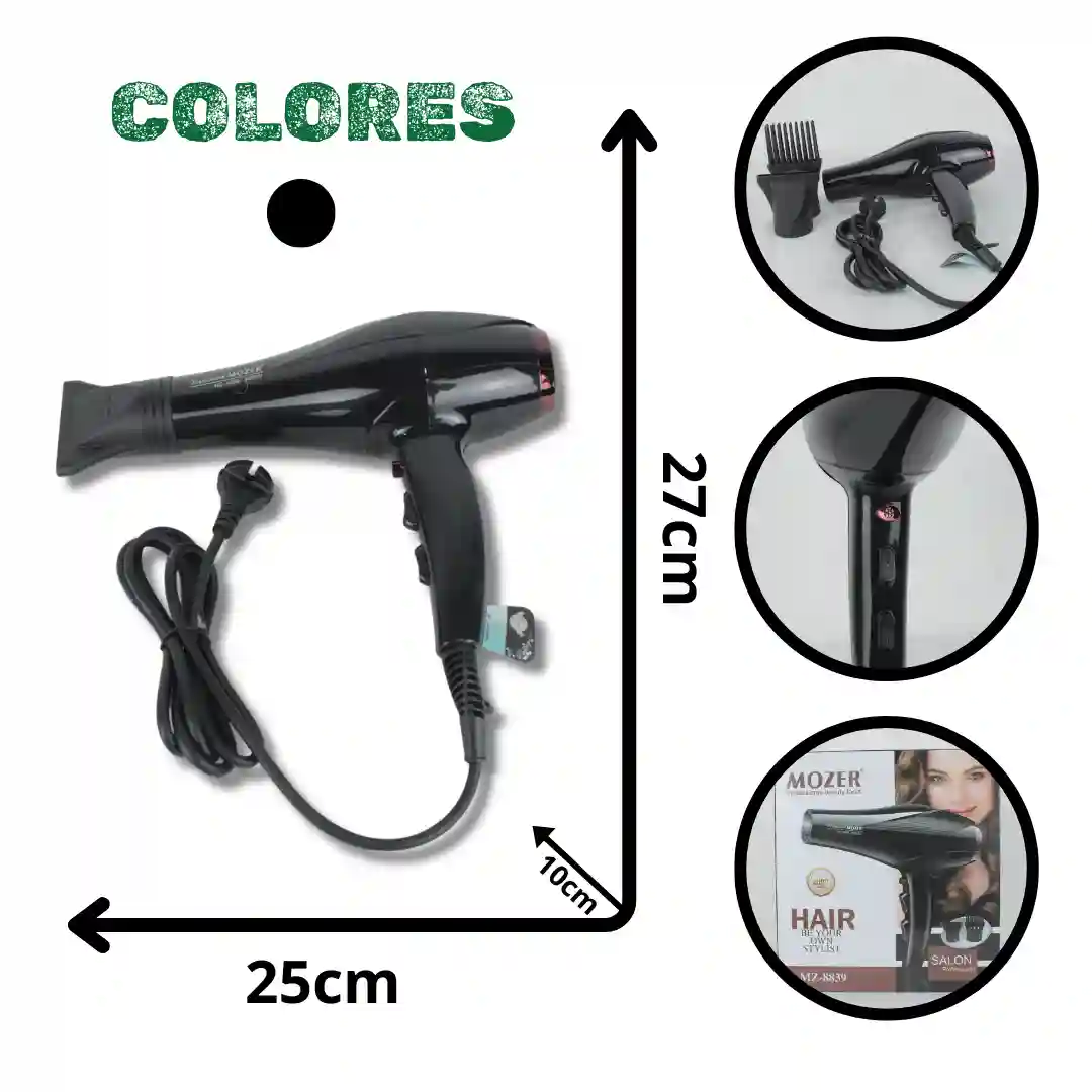 SECADOR MOZER CON MZ-8839-01 SECADOR MOZER CON MZ-8839 - Imagen 1