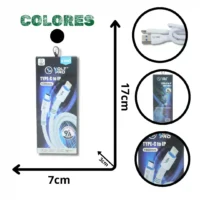 CABLE ACORDONADO VOLTPRO TIPO IPHONE VB-702