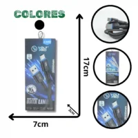 CABLE ACORDONADO VOLTPRO USB TIPO C VP-2M